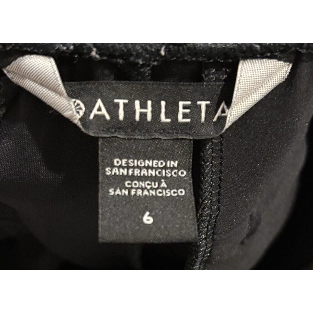 Athleta Black Bermuda Shorts Womens Size 6 Stretch 9” Inseam Lightweight - Picture 6 of 7